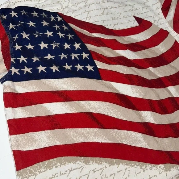 Royale Air American Flag Polo Men’s Large All Over Print T-Shirt Star Spangled - Picture 8 of 8